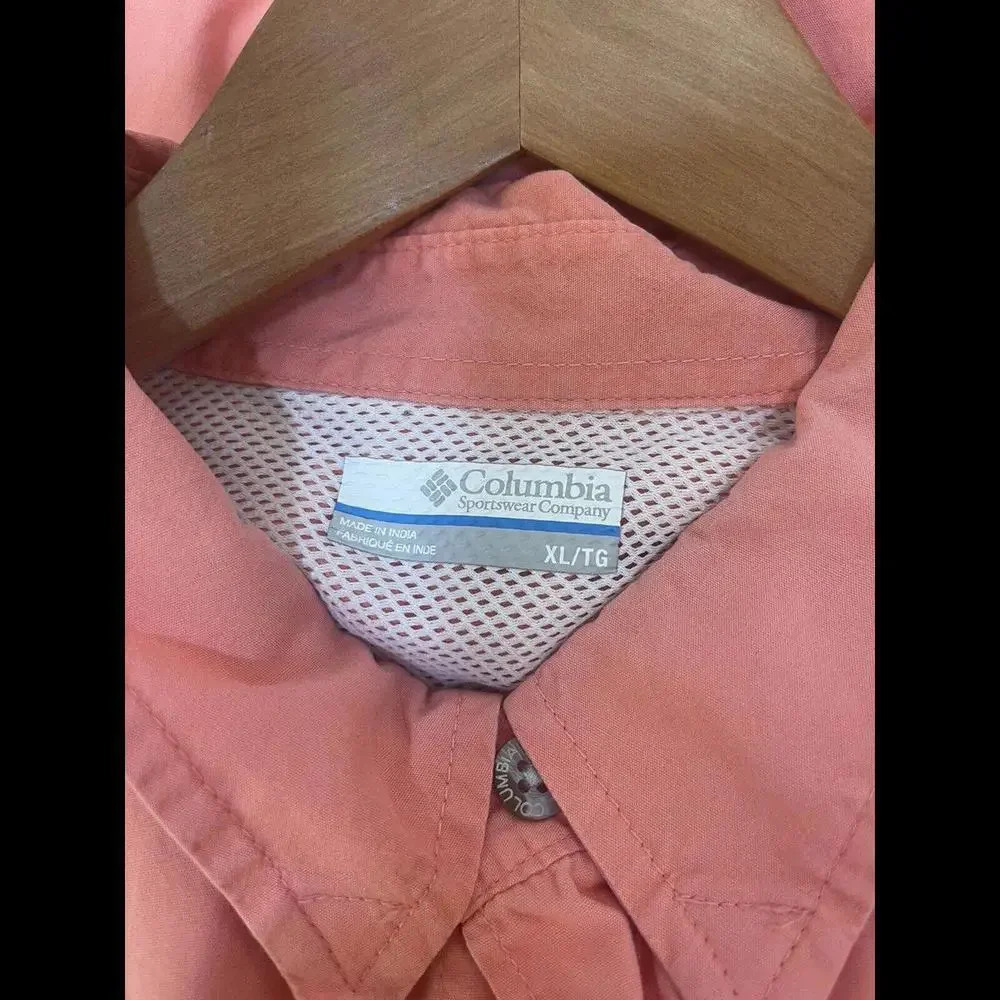 Men’s Columbia PFG Short Sleeve Fishing Shirt Mesh Lined Vented Pink XL - Picture 3 of 4